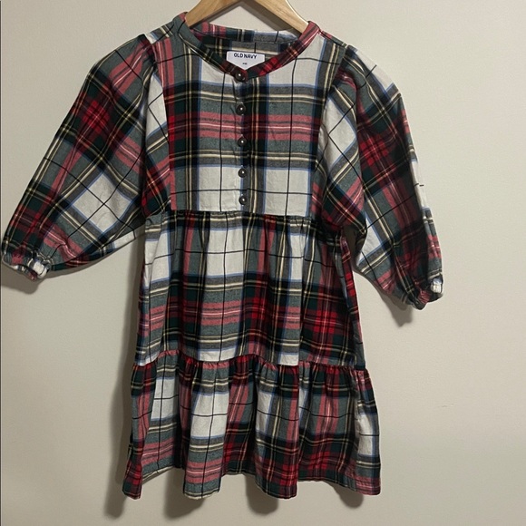 Old Navy Other - Old Navy Girls Multicolor Plaid Smock Style Dress Size 8